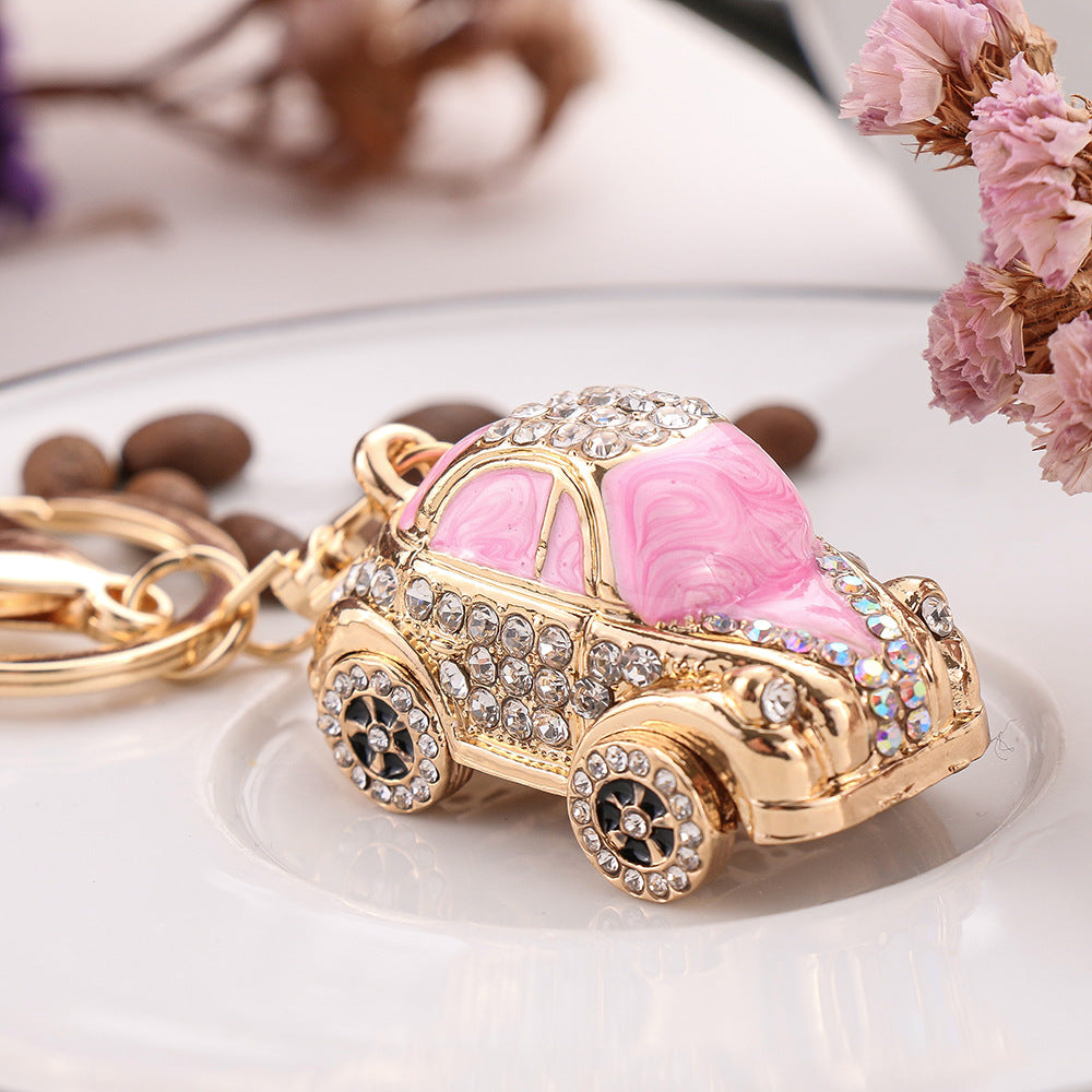 Wholesale Metal Car Diamond Inlaid Creative Keychains